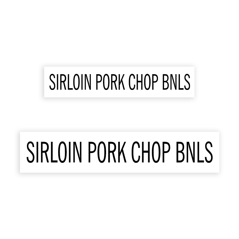 This SRLN PORK CHOP BNLS stamp is easy to use w/ your choice of 2 sizes & 2 mount options, wood stamp or self-inking. Great for grocery stores, butchers & more!