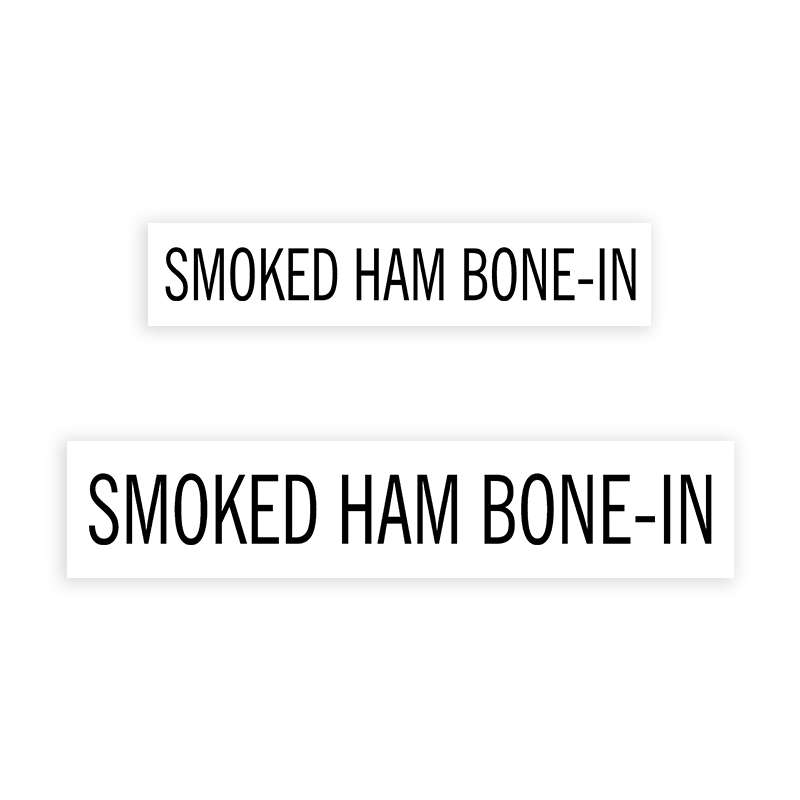 This SMOKED HAM BONE-IN stamp is easy to use w/ your choice of 2 sizes & 2 mount options, wood stamp or self-inking. Great for grocery stores, butchers & more!