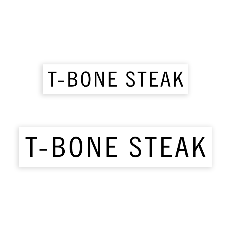 This T-BONE STEAK stamp is easy to use w/ your choice of 2 sizes & 2 mount options, wood stamp or self-inking. Great for grocery stores, butchers & more!