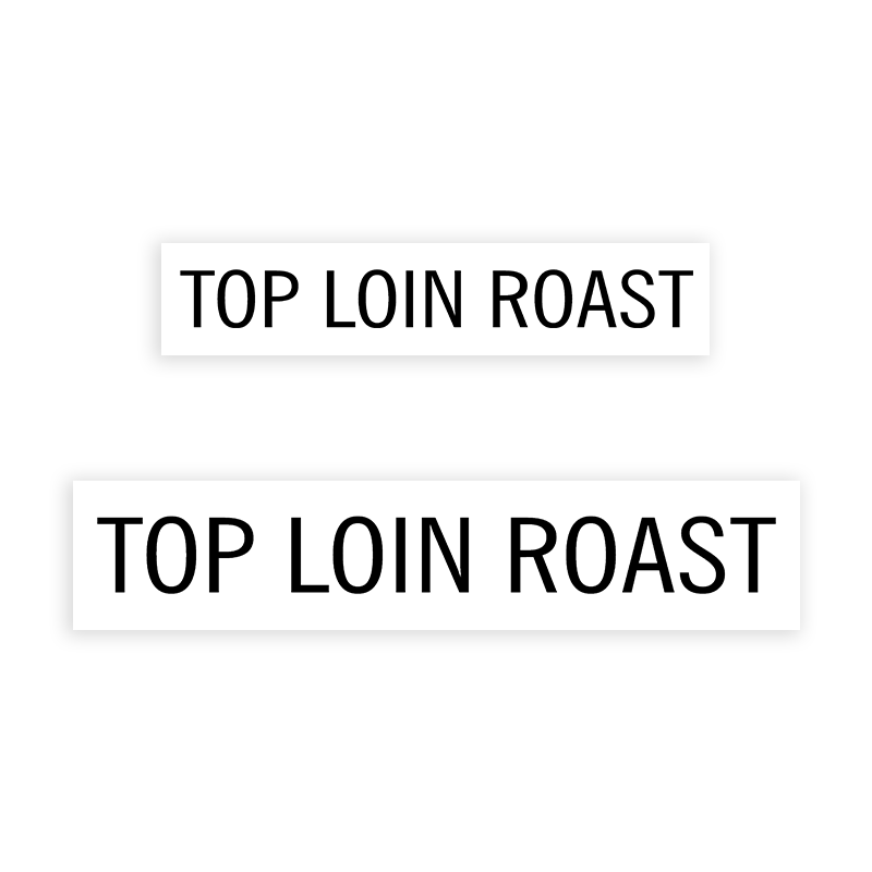 This TOP LOIN ROAST stamp is easy to use w/ your choice of 2 sizes & 2 mount options, wood stamp or self-inking. Great for grocery stores, butchers & more!