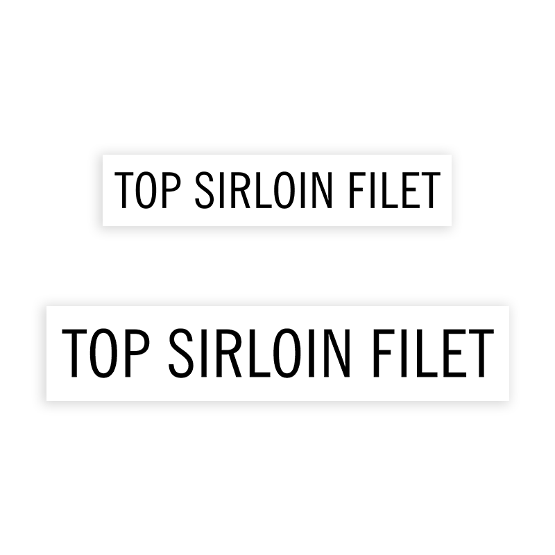 This TOP SIRLOIN FILET stamp is easy to use w/ your choice of 2 sizes & 2 mount options, wood stamp or self-inking. Great for grocery stores, butchers & more!