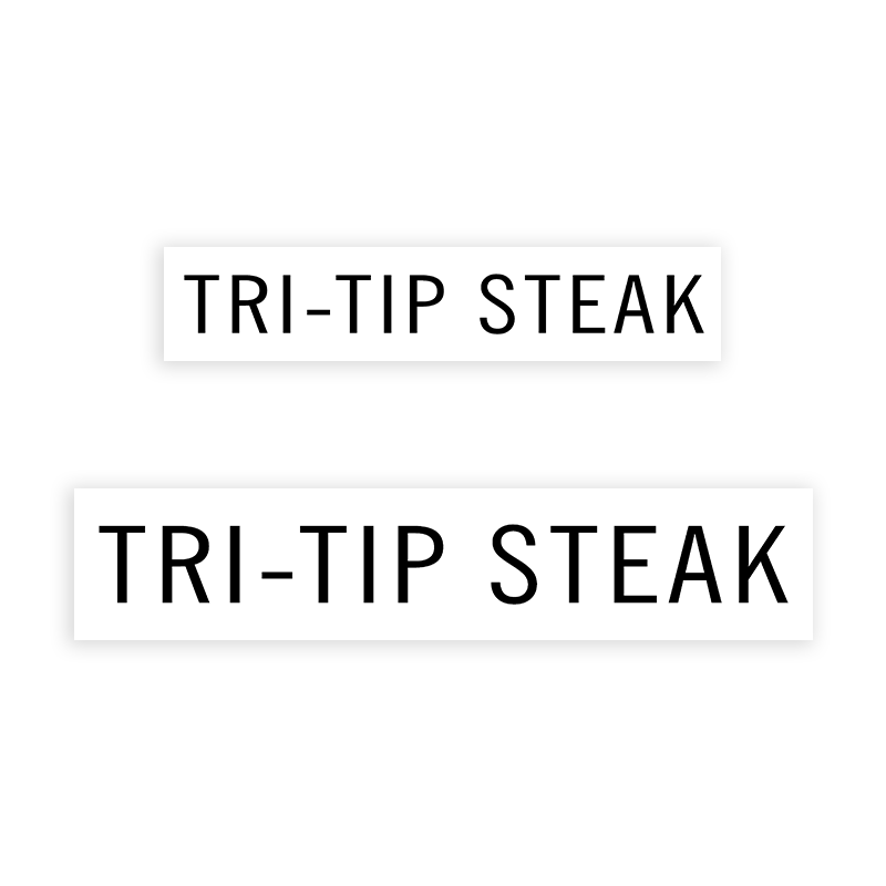 This TRI-TIP STEAK stamp is easy to use w/ your choice of 2 sizes & 2 mount options, wood stamp or self-inking. Great for grocery stores, butchers & more!