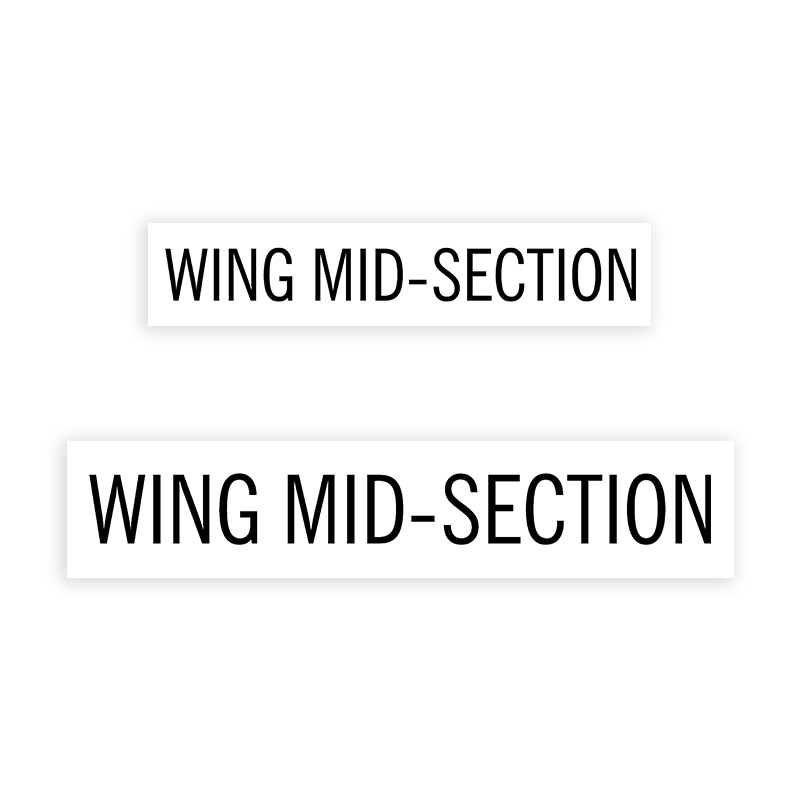 The WING MID-SECTION stamp is easy to use w/ your choice of 2 sizes & 2 mount options, wood stamp or self-inker. Great for grocery stores, butchers & more!