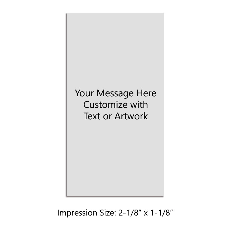 The XL-125 vertical quick-dry stamp can be personalized with up to 5 lines of text or custom artwork. Available in 3 ink colors. Works great on glossy surfaces.