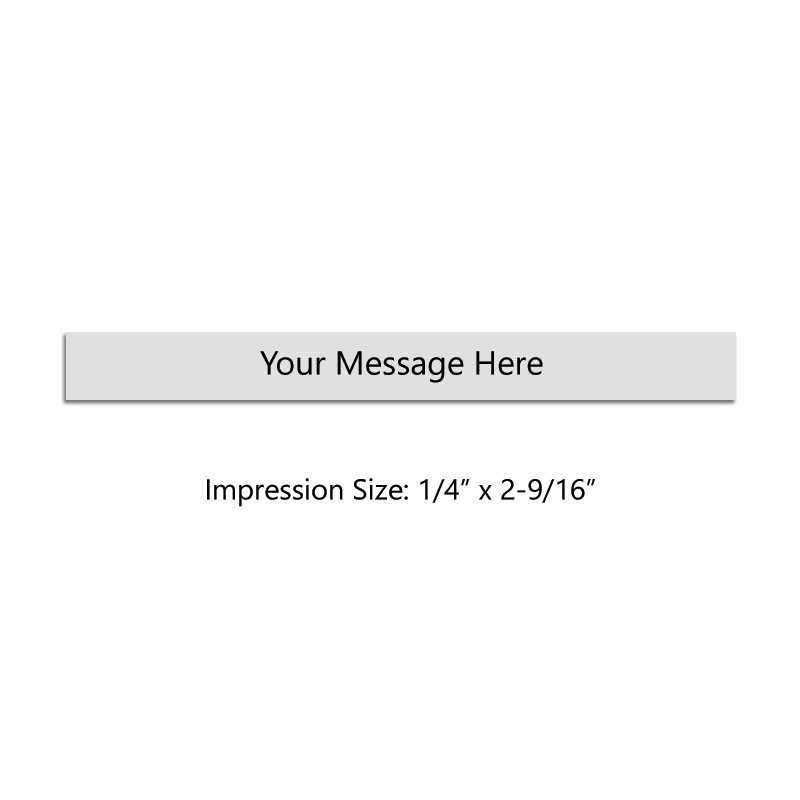 Customize this pre-inked ChampFast XL-55 with 1 line of text only, available in 3 ink colors. Prefect for one-lined messages or e-mail addresses!