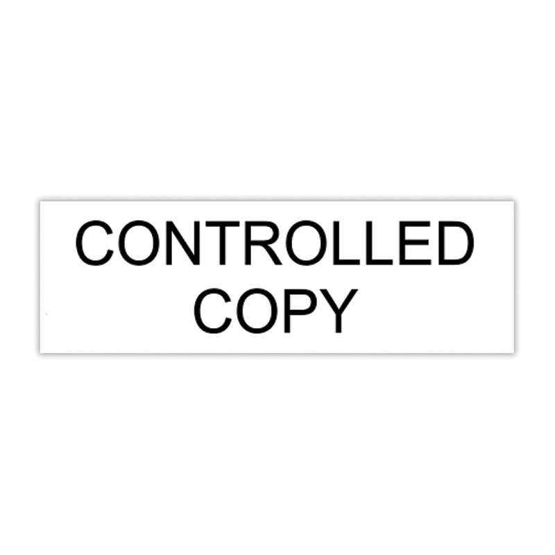 This CONTROLLED COPY self-inking stock stamp has 4 sizes and 11 ink colors to choose from. 6 colors are extra vibrant premium inks. Orders over $100 ship free!