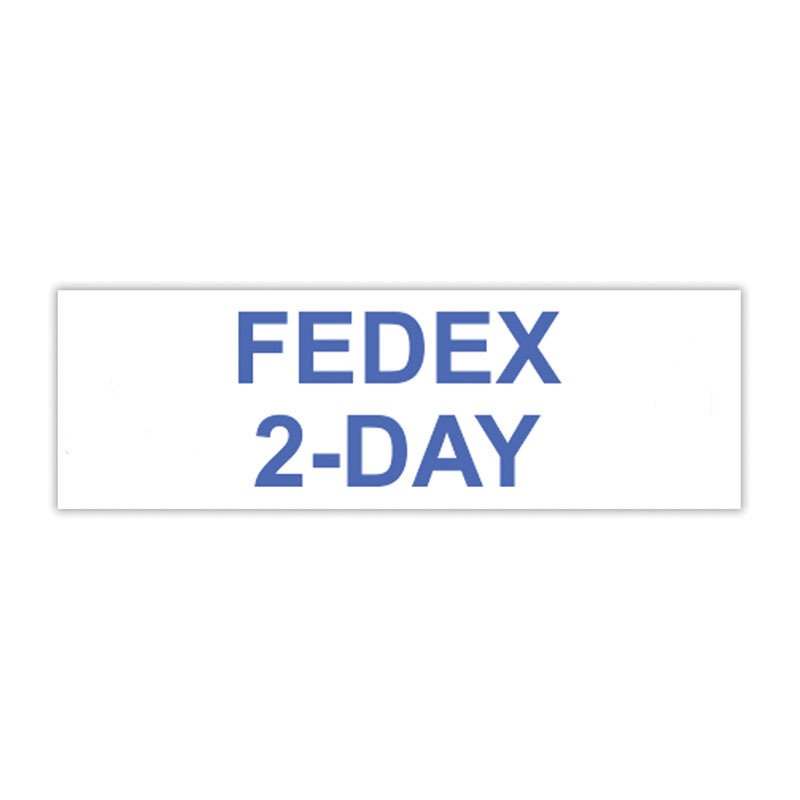 Add your choice between 11 ink colors (5 regular, 6 premium) to this FEDEX 3-DAY self-inking stock stamp and choose one of 4 sizes. Orders over $100 ship free!