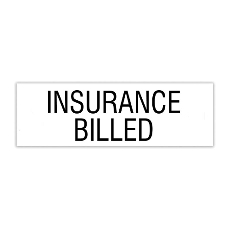 Use this INSURANCE BILLED self-inking stock stamp for your business in a choice of 4 sizes & 11 ink colors (5 standard, 6 premium). Orders over $100 ship free!