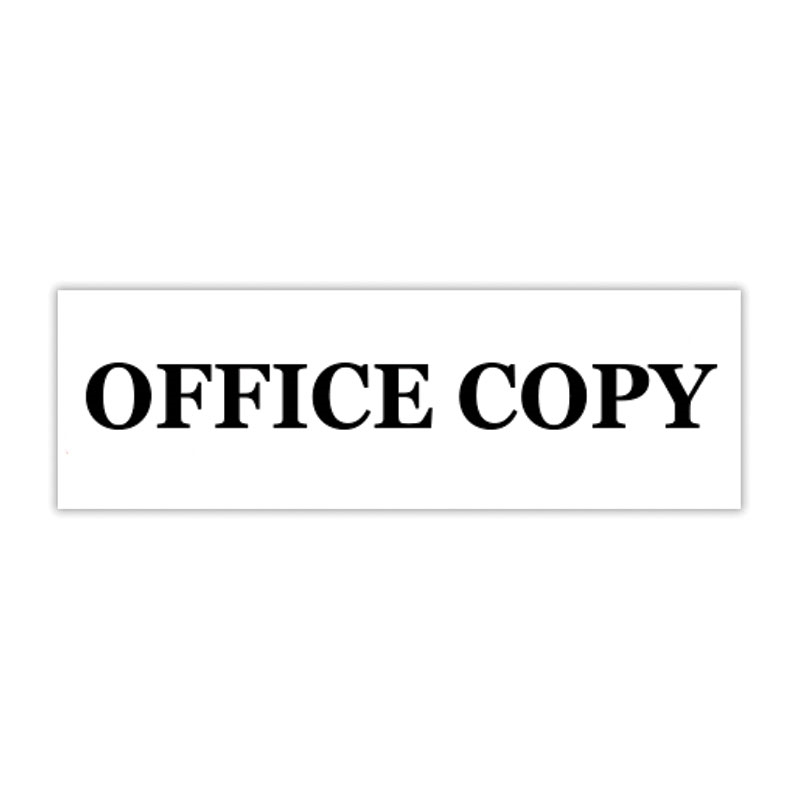 This self-inking OFFICE COPY stock stamp can be personalized with one of 11 ink colors (5 standard, 6 premium) and 4 impression sizes. Orders over $100 ship free!