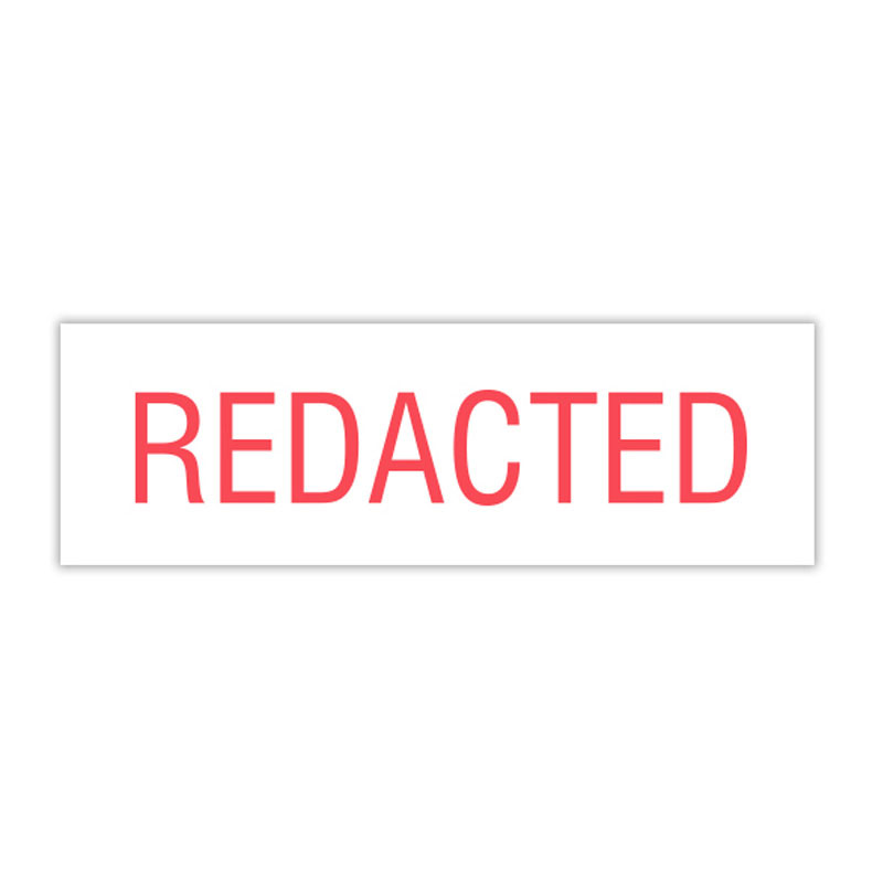 This REDACTED self-inking stock stamp can be ordered in 5 standard and 6 premium ink colors and w/ a choice of 4 impression sizes. Orders over $75 ship free!