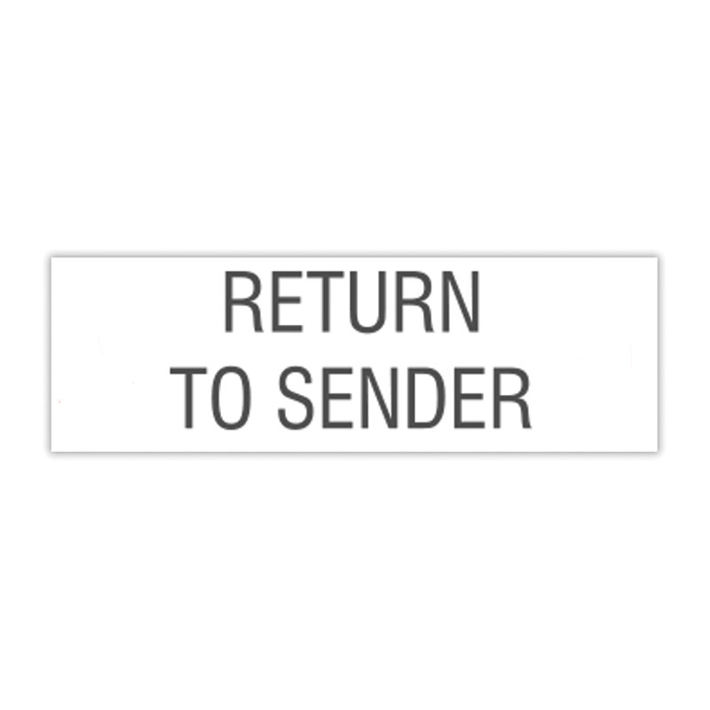 This RETURN TO SENDER self-inking stock stamp is now available in 4 total stamp sizes & 11 ink colors, 6 of which are premium inks. Orders over $100 ship free!