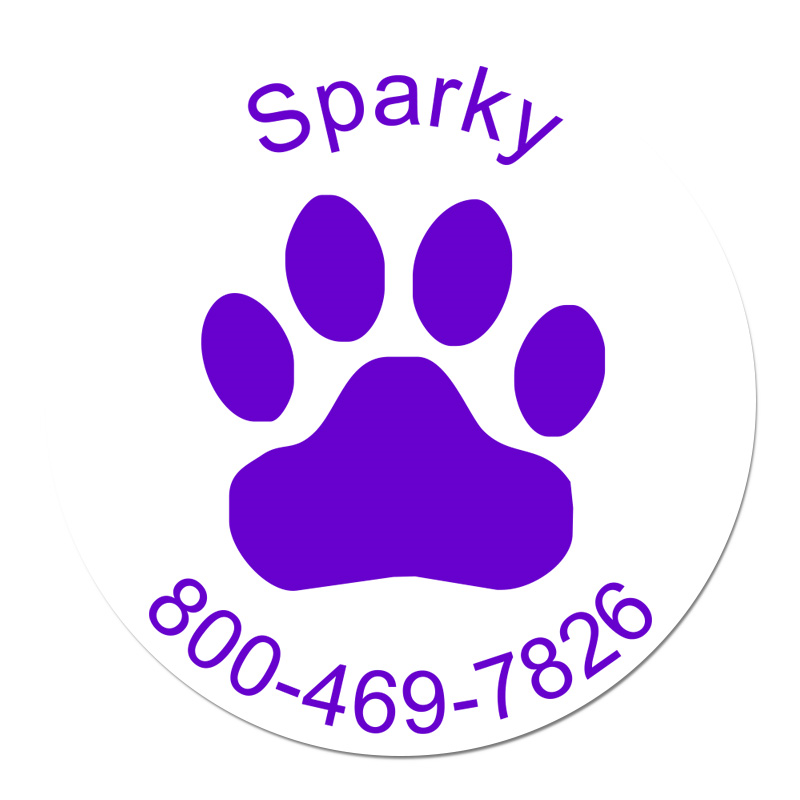 Customize this pet paw print self-inking rubber stamp available in your choice of 3 sizes & 11 ink colors. Refillable. Fast & free shipping on orders over $75!