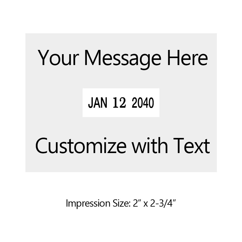 Metal core 2 x 2-3/4 custom self-inking changeable date stamp suitable for heavy use. 11 ink colors to choose from. Fast and free shipping on orders over $75!