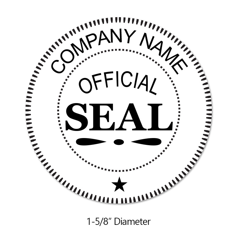 Customize this 1-5/8" diameter Official Embossing Seal with your company name and choose from 7 different mounts. Fast & free shipping on orders over $100!