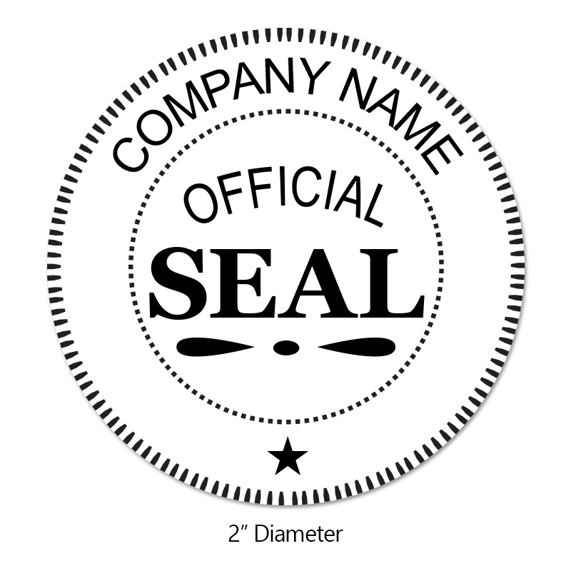 Customize this 2" diameter Official Long Reach Embossing Seal with your company name. Fast and free shipping on order $75 and over!