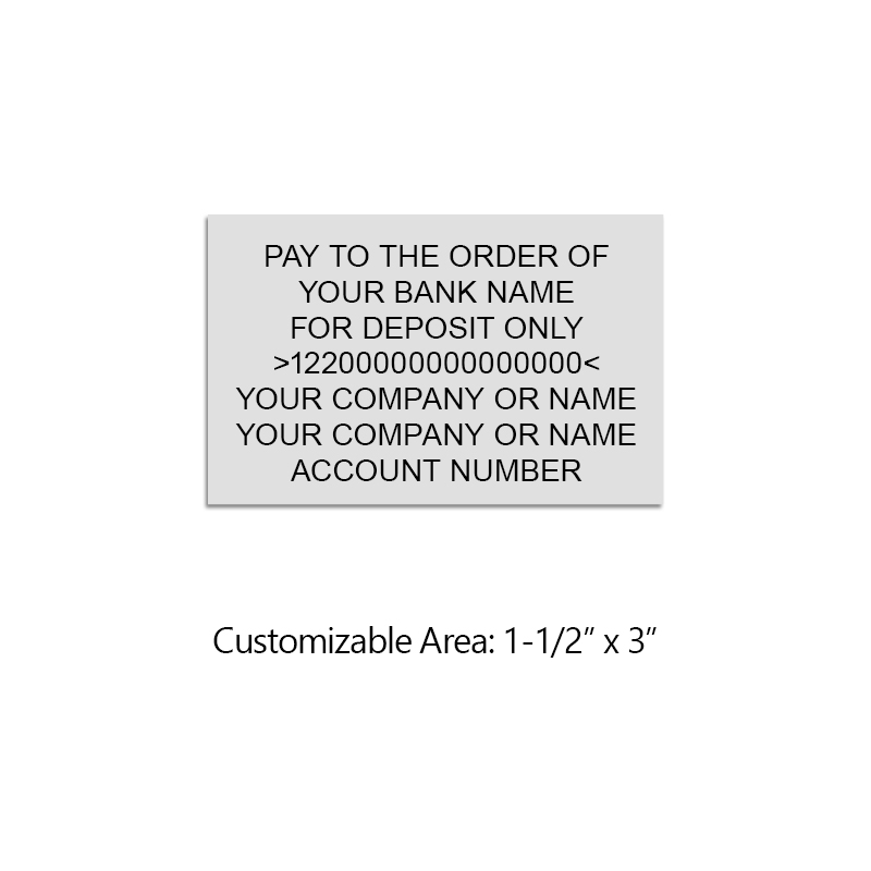 Endorse your checks with a quick and easy bank deposit self-inking Ideal stamp. Customize up to 7 lines of text. Free shipping on orders over $100!