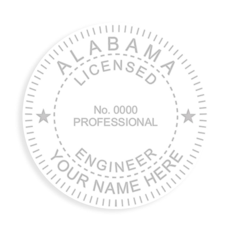 This professional engineer embosser for the state of Alabama adheres to state regulations and provides top quality impressions. Orders over $75 ship free!