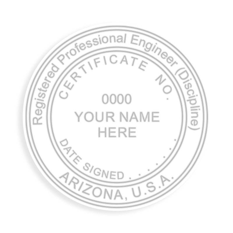 This professional engineer embosser for the state of Arizona adheres to state regulations and provides top quality impressions. Orders over $100 ship free!