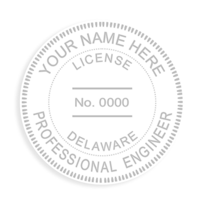 This professional engineer embosser for the state of Delaware adheres to state regulations and provides top quality impressions. Orders over $75 ship free!