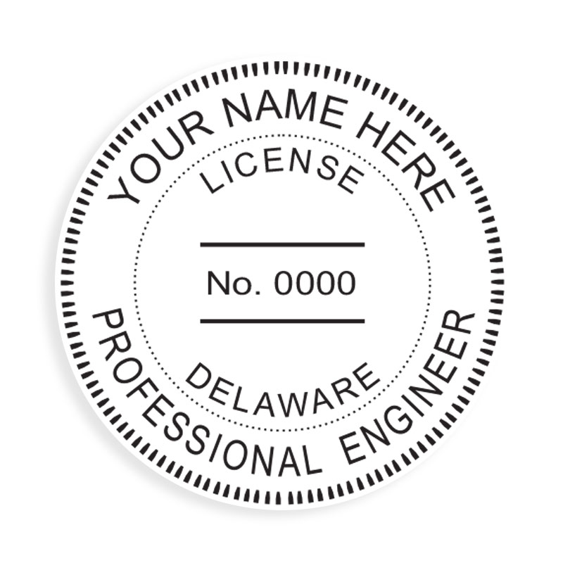 This professional engineer embosser for the state of Delaware adheres to state regulations and provides top quality impressions. Orders over $75 ship free!