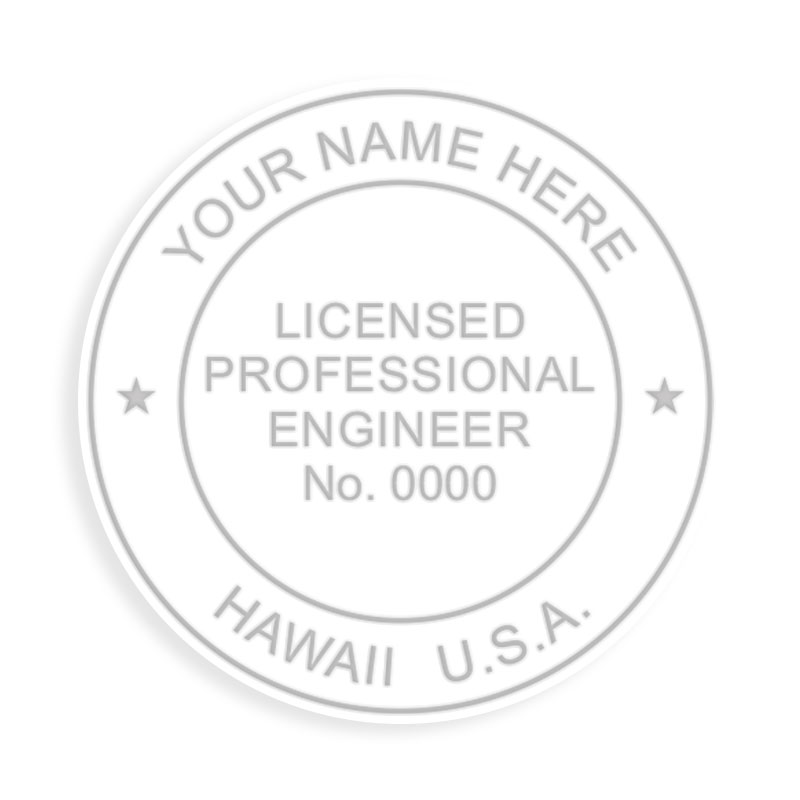 This professional engineer embosser for the state of Hawaii adheres to state regulations and provides top quality impressions. Orders over $100 ship free!