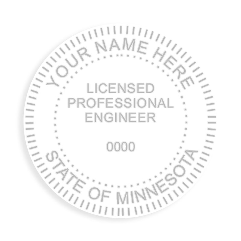 This professional engineer embosser for the state of Minnesota adheres to state regulations and provides top quality impressions. Orders over $100 ship free!