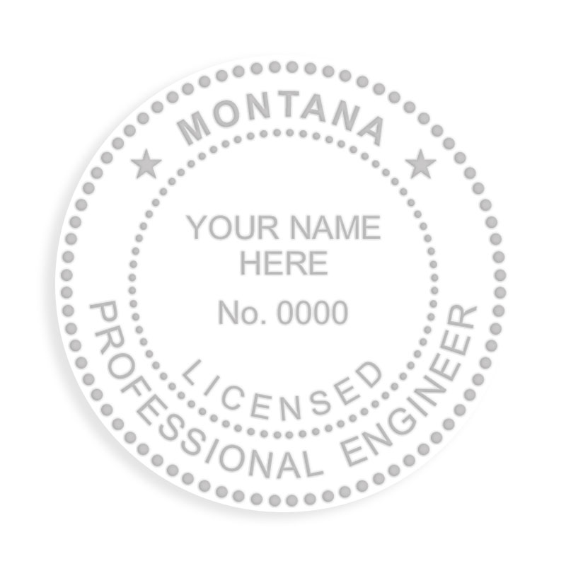 This professional engineer embosser for the state of Montana adheres to state regulations and provides top quality impressions. Orders over $75 ship free!