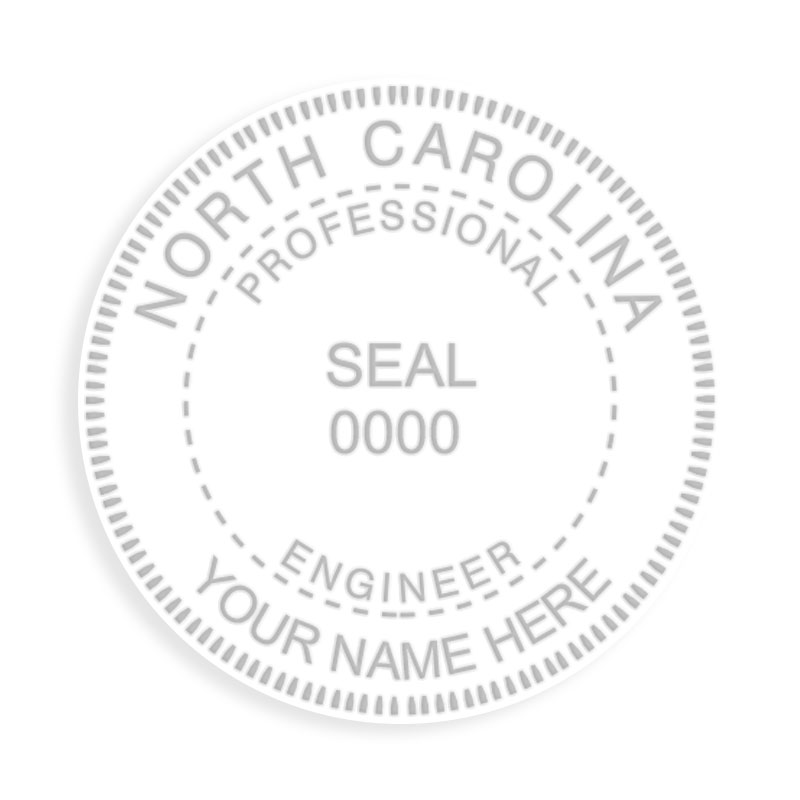 This professional engineer embosser for the state of N. Carolina adheres to state regulations & provides top quality impressions. Orders over $75 ship free!