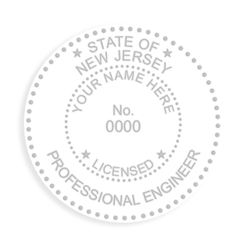 This professional engineer embosser for the state of New Jersey adheres to state regulations and provides top quality impressions. Orders over $100 ship free!