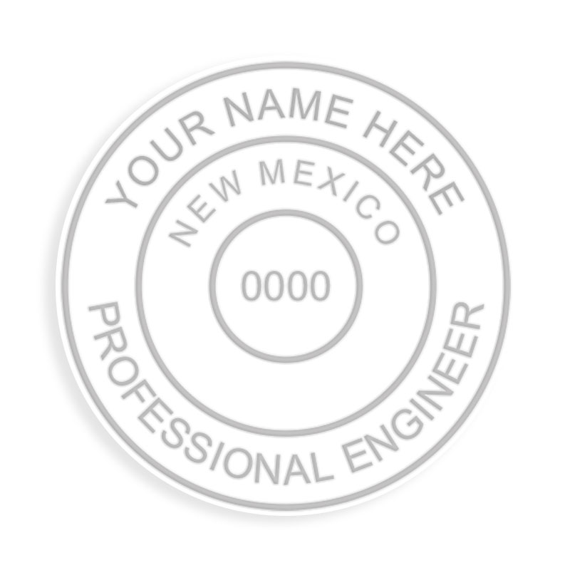 This professional engineer embosser for the state of New Mexico adheres to state regulations and provides top quality impressions. Orders over $100 ship free!