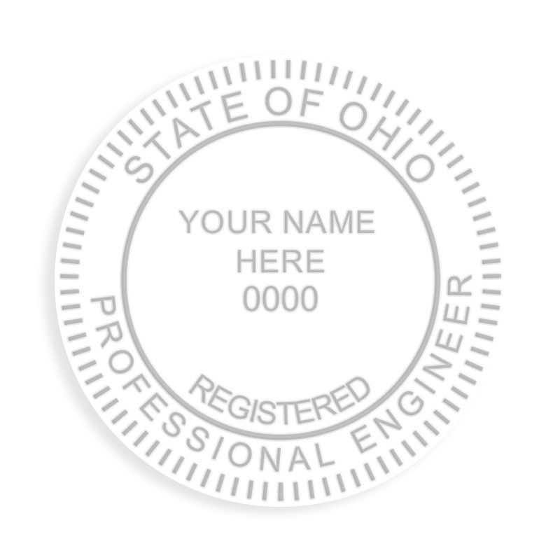 This professional engineer embosser for the state of Ohio adheres to state regulations and provides top quality impressions. Orders over $75 ship free!