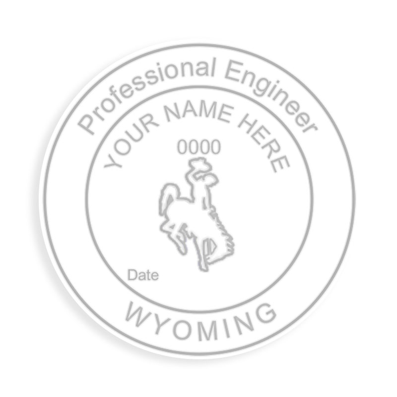 This professional engineer embosser for the state of Wyoming adheres to state regulations and provides top quality impressions. Orders over $100 ship free!