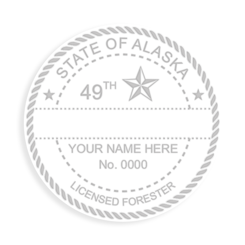 This professional forester embosser for the state of Alaska adheres to state regulations and provides top quality impressions. Free shipping over $100!