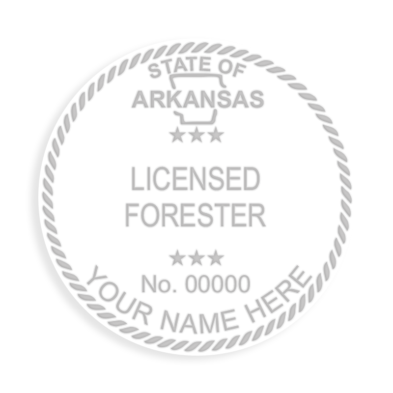 This professional forester embosser for the state of Arkansas adheres to state regulations and provides top quality impressions. Free shipping over $100!