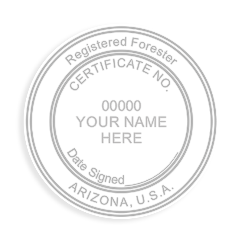 This professional forester embosser for the state of Arizona adheres to state regulations and provides top quality impressions. Free shipping over $100!