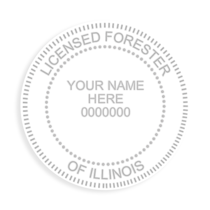 This professional forester embosser for the state of Illinois adheres to state regulations and provides top quality impressions. Free shipping over $100!