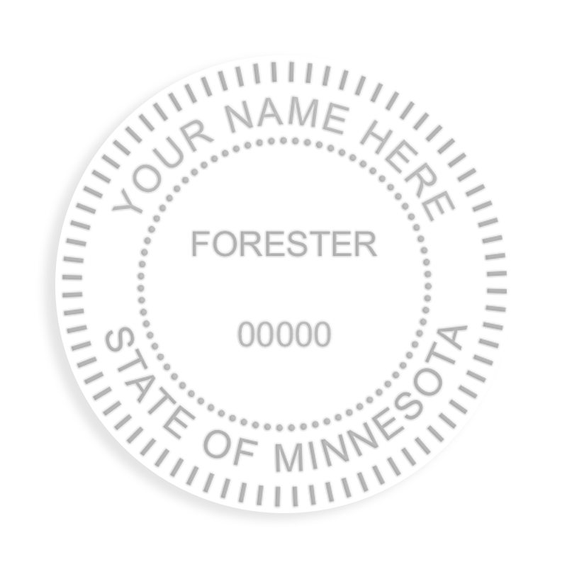 This professional forester embosser for the state of Minnesota adheres to state regulations and provides top quality impressions. Free shipping over $100!