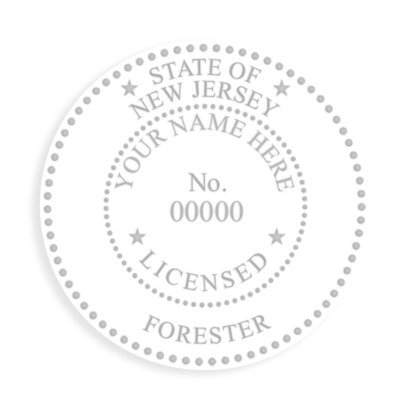 This professional forester embosser for the state of New Jersey adheres to state regulations and provides top quality impressions. Free shipping over $100!