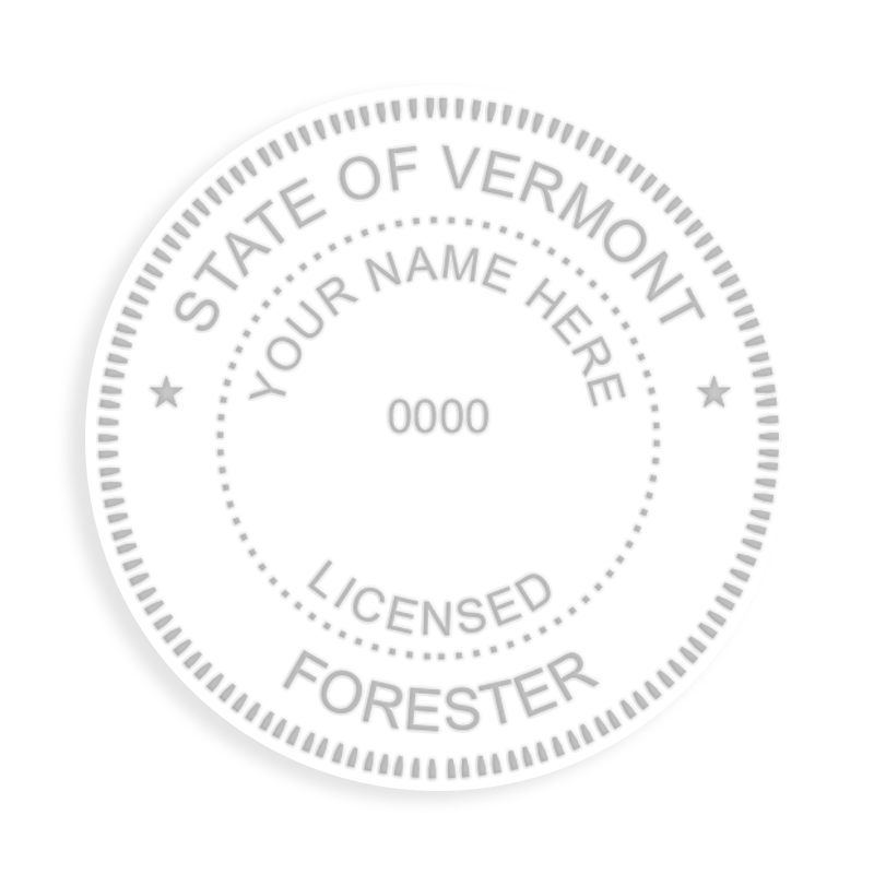 This professional forester embosser for the state of Vermont adheres to state regulations and provides top quality impressions. Free shipping over $100!