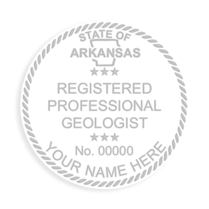 This professional geologist embosser for the state of Arkansas adheres to state regulations and provides top quality impressions. Free shipping over $100!