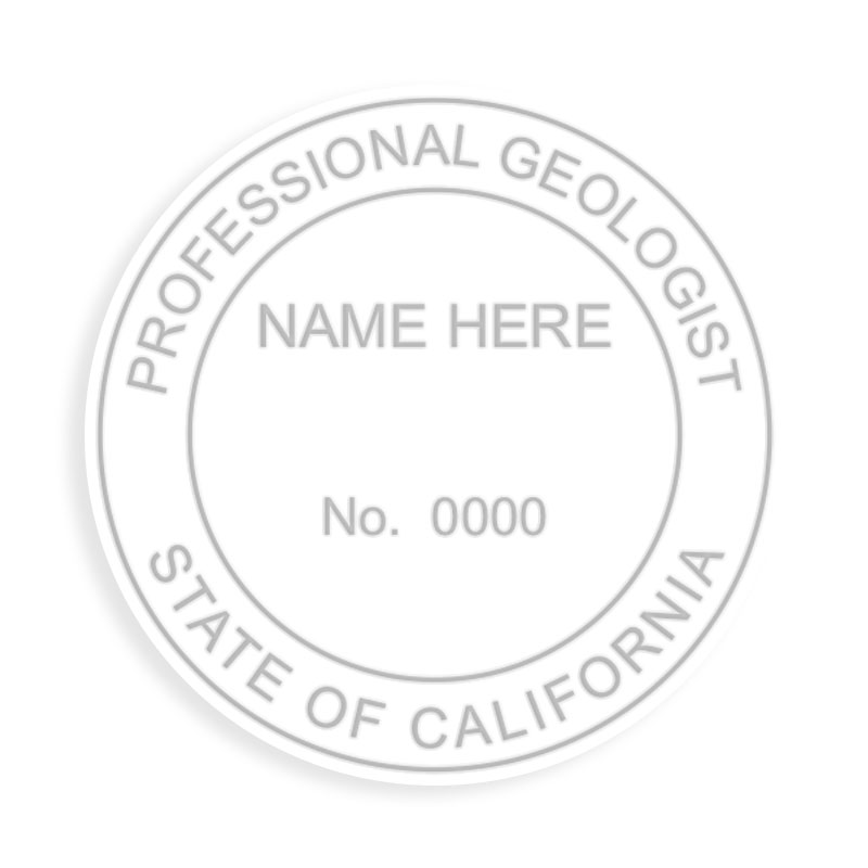 This professional geologist embosser for the state of California adheres to state regulations and provides top quality impressions. Free shipping over $100!