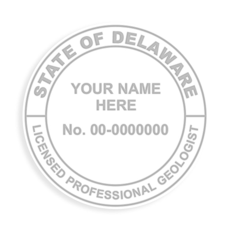 This professional geologist embosser for the state of Delaware adheres to state regulations and provides top quality impressions. Free shipping over $100!