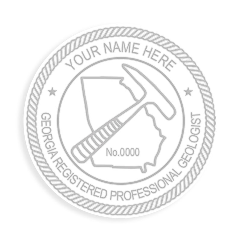 This professional geologist embosser for the state of Georgia adheres to state regulations and provides top quality impressions. Free shipping over $100!