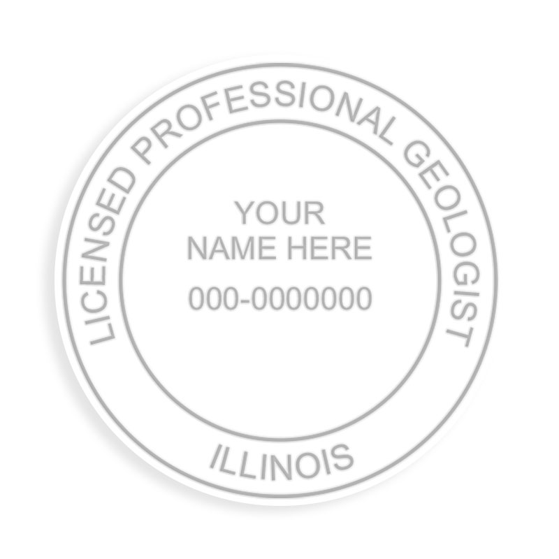 This professional geologist embosser for the state of Illinois adheres to state regulations and provides top quality impressions. Free shipping over $100!