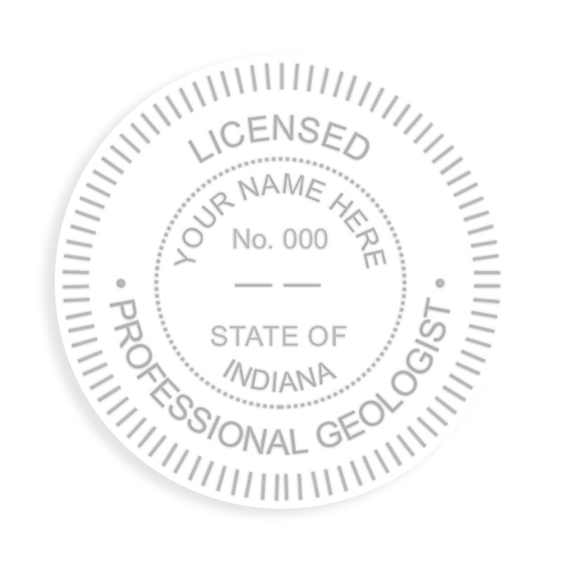 This professional geologist embosser for the state of Indiana adheres to state regulations and provides top quality impressions. Free shipping over $100!