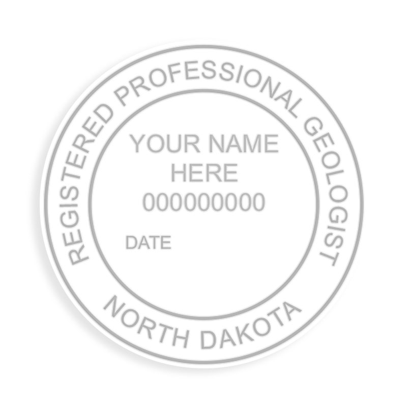 This professional geologist embosser for the state of North Dakota adheres to state regulations and provides top quality impressions. Free shipping over $100!