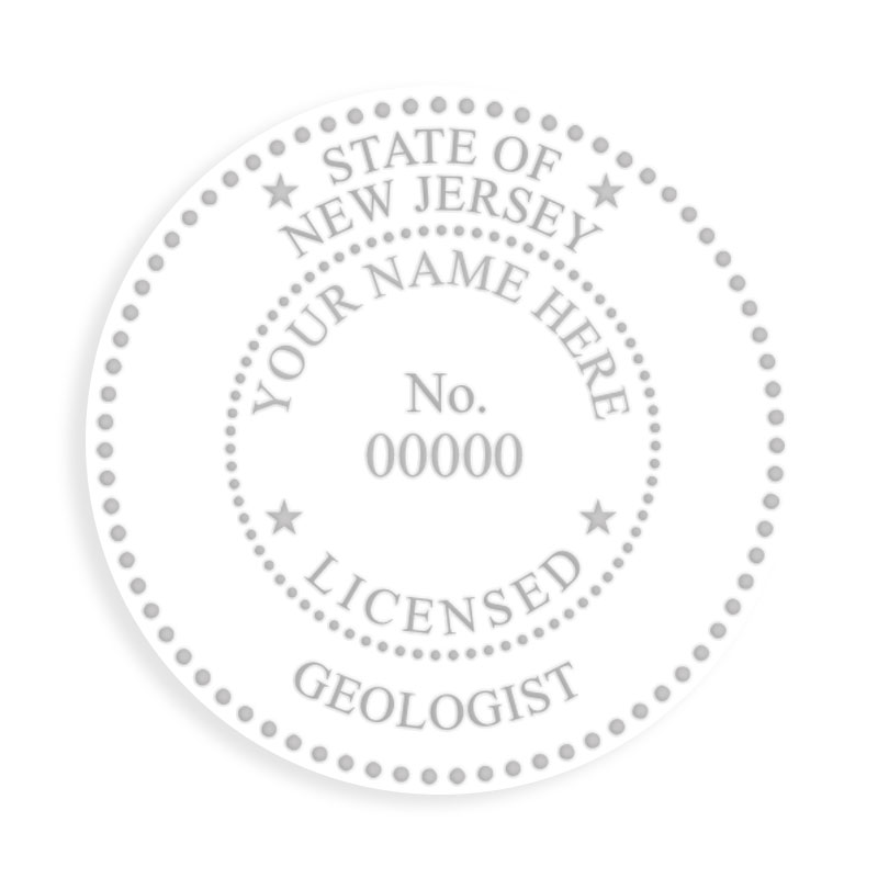 This professional geologist embosser for the state of New Jersey adheres to state regulations and provides top quality impressions. Free shipping over $100!