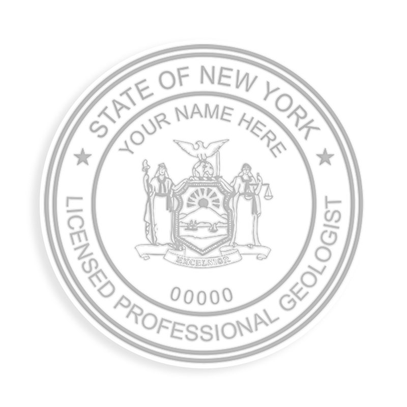 This professional geologist embosser for the state of New York adheres to state regulations and provides top quality impressions. Free shipping over $100!