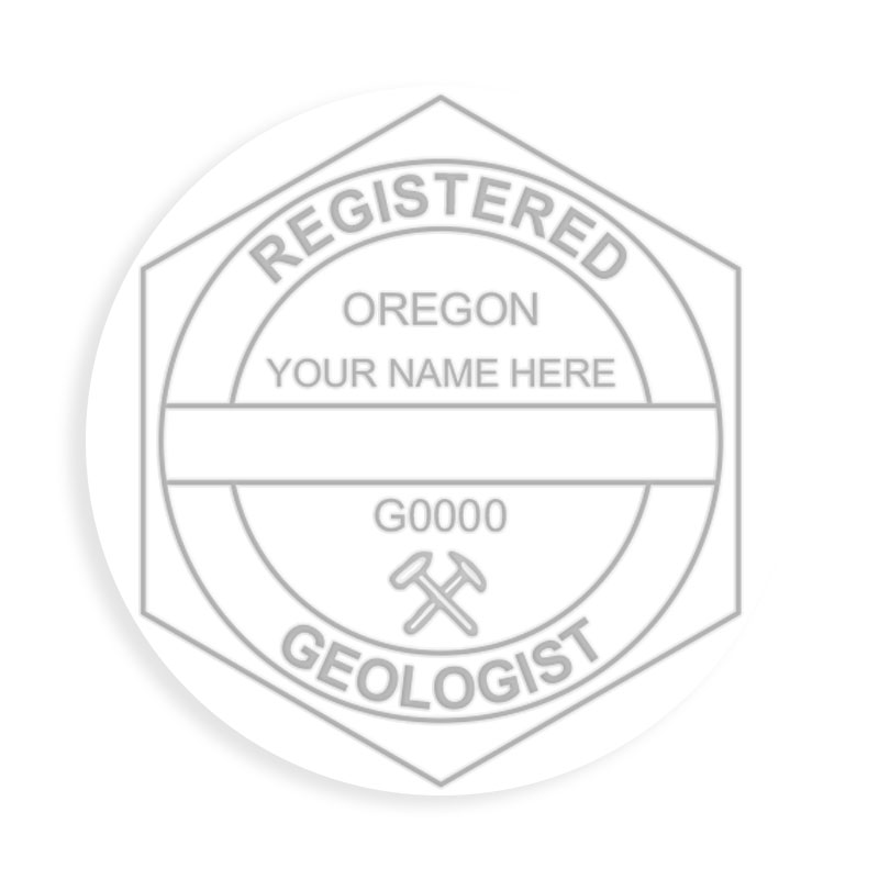 This professional geologist embosser for the state of Oregon adheres to state regulations and provides top quality impressions. Free shipping over $100!