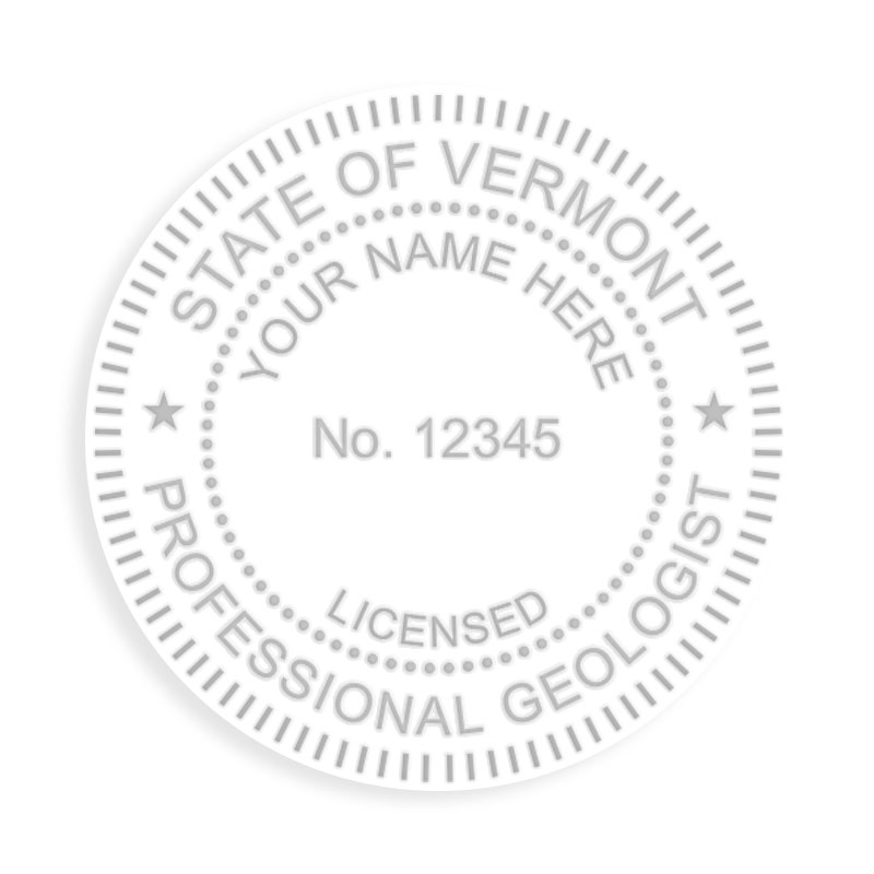 This professional geologist embosser for the state of Vermont adheres to state regulations and provides top quality impressions. Free shipping over $100!